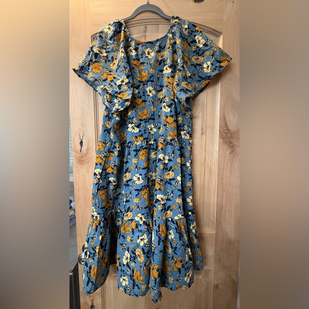 Universal Thread Dress - Blue and Yellow Floral - Picture 2 of 3